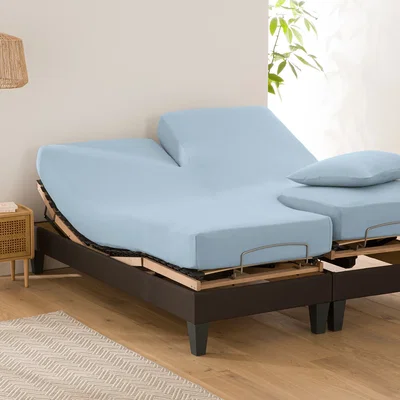 La Redoute Scenario Plain Cotton Fitted Sheet For Articulated Bed