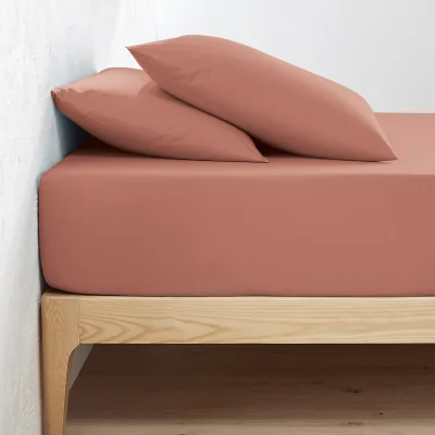 La Redoute Scenario Plain Organic Cotton Percale Fitted Sheet