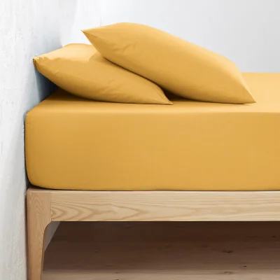 La Redoute Scenario Plain Organic Cotton Percale Fitted Sheet