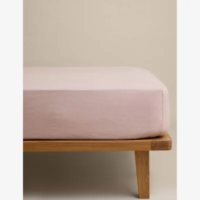 Marks & Spencer M&S Pure Linen Deep Fitted Sheet Pink