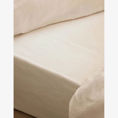 Marks & Spencer Piglet In Bed Pure Linen Fitted Sheet Cream