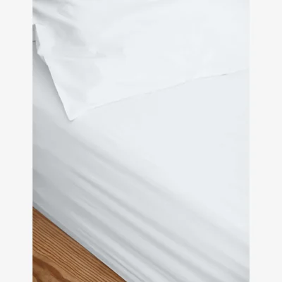 Marks & Spencer Piglet In Bed Washed Cotton Percale Fitted Sheet White