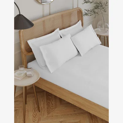 Marks & Spencer M&S Egyptian Cotton 230 Thread Count Fitted Sheet - SGL - Medium Grey, Khaki,Mink,Midnight Navy,Cream,Silver Grey,Light Duck Egg,Light Wedgewood,Antique Gold,Dusted Pink,Medium Grey