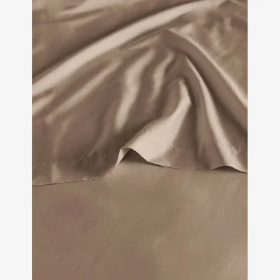 Marks & Spencer Bedfolk Pure Cotton 300 Thread Count Flat Sheet Light Brown