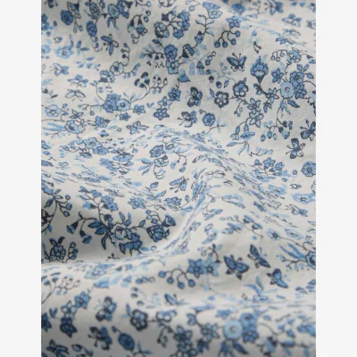 Marks & Spencer Piglet In Bed Washed Cotton Mini Meadow Fitted Sheet Blue Mix