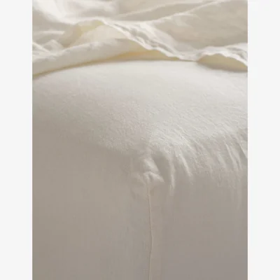 Marks & Spencer Bedfolk Pure Linen Washed Deep Fitted Sheet Soft White