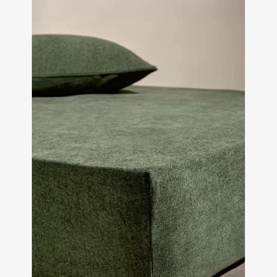 Marks & Spencer M&S Collection Chenille Deep Fitted Sheet - DBL - Forest Green, Forest Green,Grey