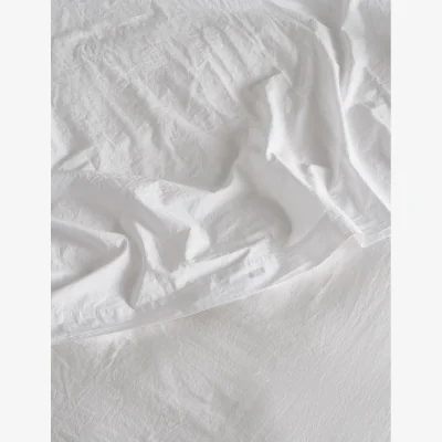 Marks & Spencer Bedfolk Washed Cotton 300 Thread Count Flat Sheet White