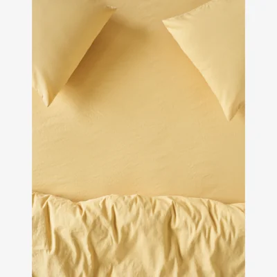 Marks & Spencer Piglet In Bed Linen Rich Plain Fitted Sheet Yellow