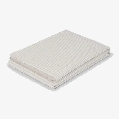 Marks & Spencer Piglet In Bed Pure Linen Striped Flat Sheet Oatmeal Mix