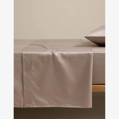 Marks & Spencer M&S Egyptian Cotton 400 Thread Count Silky Flat Sheet Putty