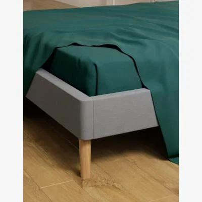 Marks & Spencer M&S Cotton Rich Percale Flat Sheet - 6FT - Teal, Teal,Dove,Light Putty,Silver Grey,White,Blue Denim,Aqua,Light Cream