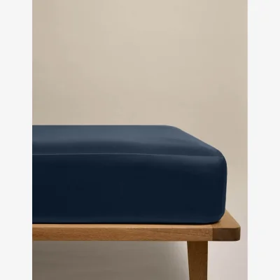 Marks & Spencer M&S Egyptian Cotton 400 Thread Count Silky Deep Fitted Sheet Navy