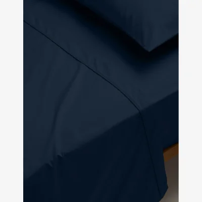 Marks & Spencer M&S Egyptian Cotton 230 Thread Count Flat Sheet Navy