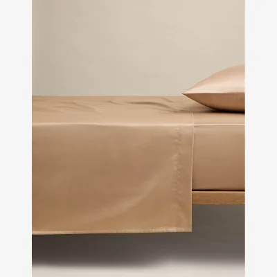 Marks & Spencer M&S Egyptian Cotton 400 Thread Count Silky Flat Sheet Biscuit