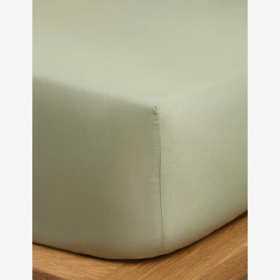 Marks & Spencer M&S X Fired Earth Washed Cotton Extra Deep Fitted Sheet Weald Green