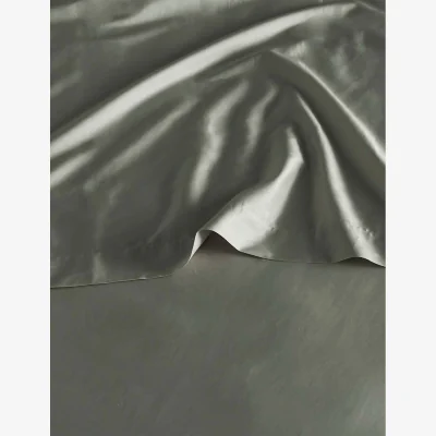 Marks & Spencer Bedfolk Pure Cotton 300 Thread Count Flat Sheet Khaki