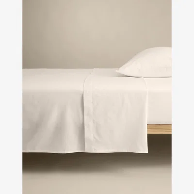 Marks & Spencer M&S Collection Cotton Rich Flat Sheet - 6FT - Navy, Soft Yellow,Caramel,Lilac,Soft Teal,Navy,Khaki,Silver Grey,Sage,Soft Green,Denim,Light Cream,Chambray,Soft Pink,Dove,Clay,Neutral,Mink