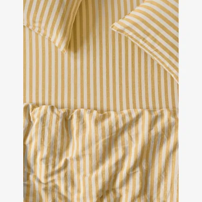 Marks & Spencer Piglet In Bed Linen Rich Pembroke Stripe Fitted Sheet Yellow Mix