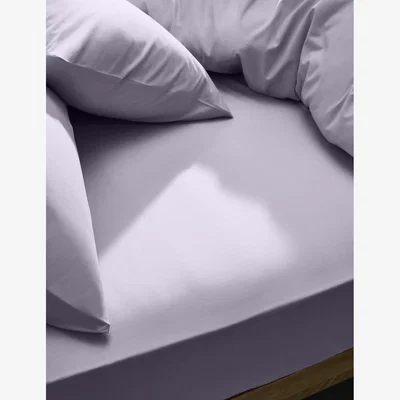 Marks & Spencer M&S Collection Cotton Rich Extra Deep Fitted Sheet - 5FT - Lilac, Light Cream,Soft Teal,Soft Yellow,Caramel,Silver Grey,Lilac