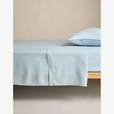 Marks & Spencer M&S Pure Linen Flat Sheet Chambray