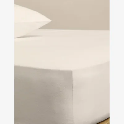 Marks & Spencer M&S Pure Brushed Cotton Deep Fitted Sheet Linen