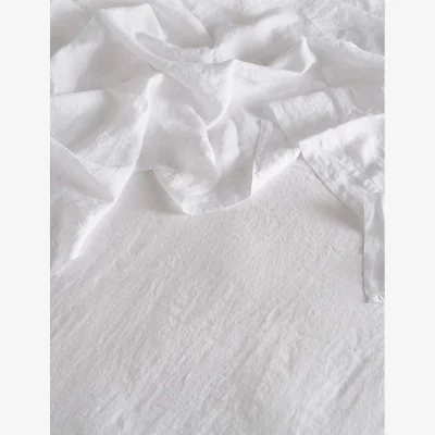 Marks & Spencer Bedfolk Pure Linen Washed Flat Sheet White