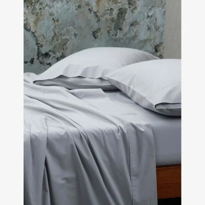Marks & Spencer MM Linen Pure Cotton 200 Thread Count Fitted Sheet Light Grey