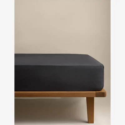 Marks & Spencer M&S Pure Linen Deep Fitted Sheet Charcoal