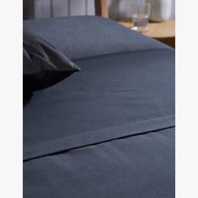 Marks & Spencer M&S  Brushed Cotton Flat Sheet - SGL - Charcoal, Charcoal,Grey Marl,Sand,Sage,Midnight Navy,Silver Grey,White,Biscuit,Duck Egg