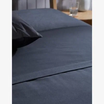 Marks & Spencer M&S  Brushed Cotton Flat Sheet - SGL - Charcoal, Charcoal,Grey Marl,Sand,Sage,Midnight Navy,Silver Grey,White,Biscuit,Duck Egg
