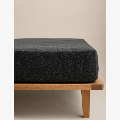 Marks & Spencer M&S Borg Fleece Deep Fitted Sheet Charcoal