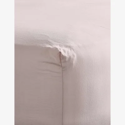 Marks & Spencer Bedfolk Pure Cotton Relaxed Fitted Sheet Soft Pink