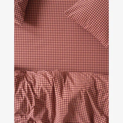 Marks & Spencer Piglet In Bed Washed Cotton Gingham Fitted Sheet Pink Mix