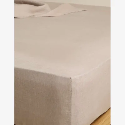Marks & Spencer M&S Pure Linen Deep Fitted Sheet Putty