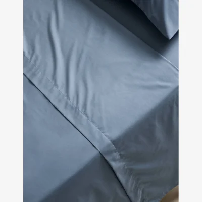 Marks & Spencer M&S Stay Cool Lyocell Rich Flat Sheet Slate Blue