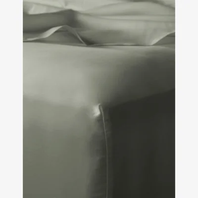 Marks & Spencer Bedfolk Pure Cotton Sateen Deep Fitted Sheet Khaki
