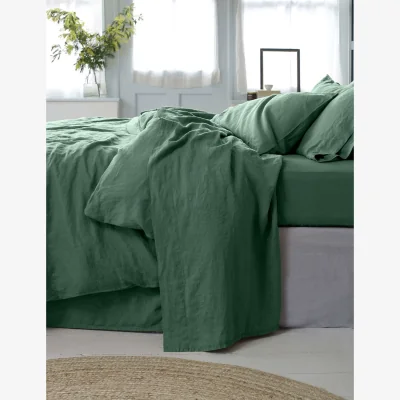 Marks & Spencer Piglet In Bed Linen Rich Flat Sheet Green