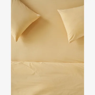 Marks & Spencer Piglet In Bed Washed Cotton 220 Thread Count Fitted Sheet Yellow