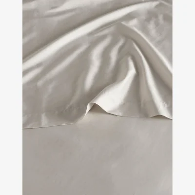 Marks & Spencer Bedfolk Pure Cotton 300 Thread Count Flat Sheet Beige