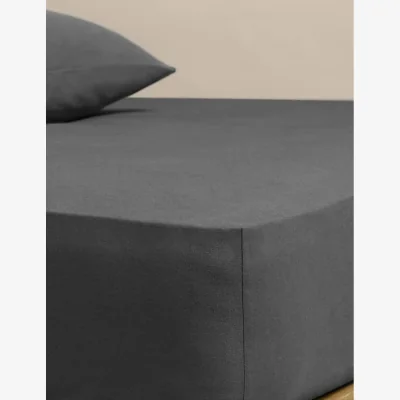 Marks & Spencer M&S Pure Brushed Cotton Deep Fitted Sheet Charcoal