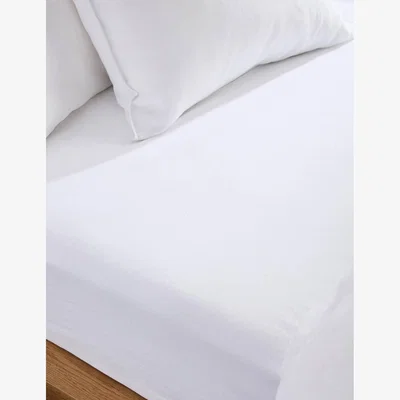 Marks & Spencer M&S Collection Pure Linen Extra Deep Fitted Sheet - 6FT - White, Chambray,Clay,Chestnut,Navy,Khaki,Silver Grey,White,Natural