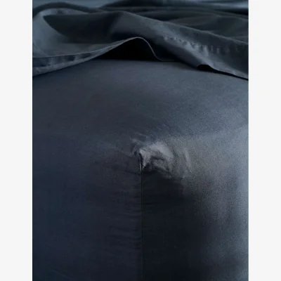Marks & Spencer Bedfolk Washed Cotton Deep Fitted Sheet Navy