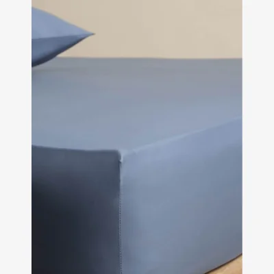 Marks & Spencer M&S Egyptian Cotton 400 Thread Count Fitted Sheet Slate Blue