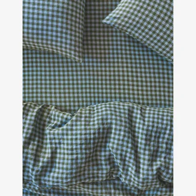 Marks & Spencer Piglet In Bed Pure Linen Gingham Fitted Sheet Multi