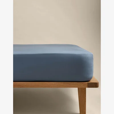 Marks & Spencer M&S Stay Cool Lyocell Rich Fitted Sheet Slate Blue