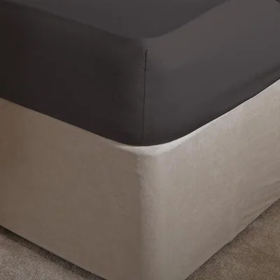The Range 220TC Soft Cotton Fitted Bed Sheet - Charcoal Grey