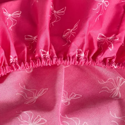 The Range OHS Bow Print Fitted Sheet - Hot Pink / King