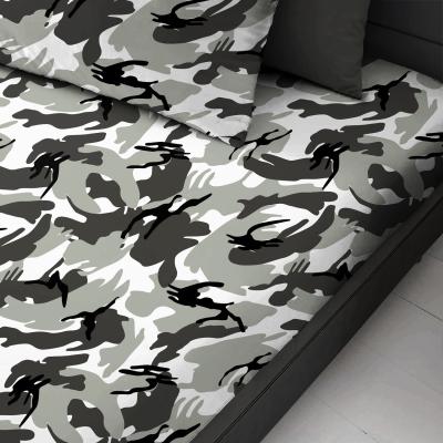 The Range Military Style Camouflage Fitted Sheet - Grey / 1kg