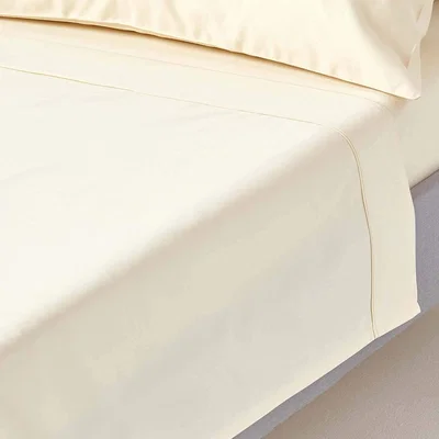 The Range 200 Thread Count Egyptian Cotton Flat Sheet - Cream / King
